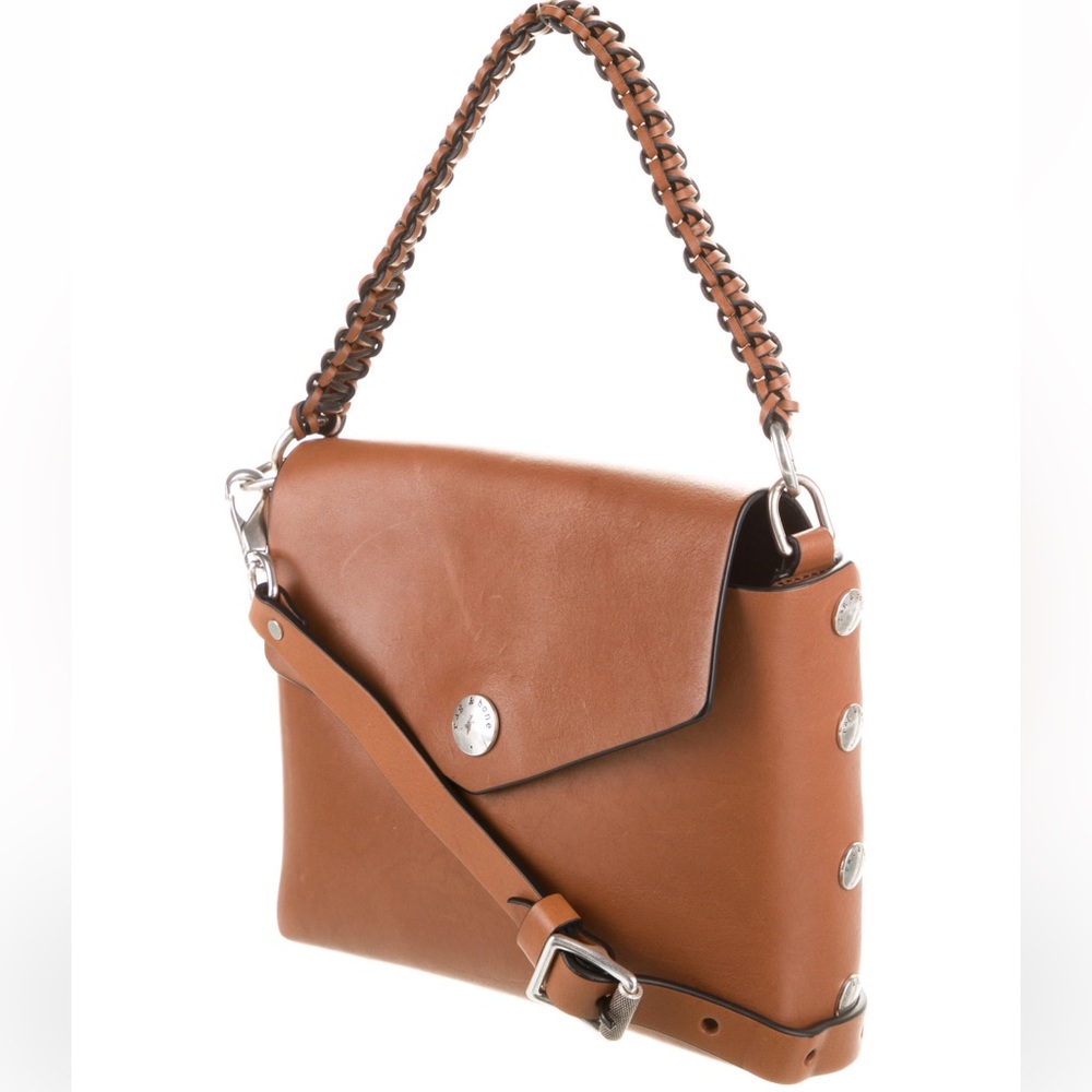 Rag & Bone Shoulder Brown Leather Hand Bag Purse Authentic - Picture 5 of 7